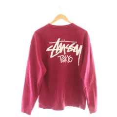 ステューシー STUSSY LOGO CREW SWEAT スウェット トレーナー M ワイン /DF ■OS