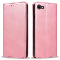 iPhone SE2 ケース 第2世代 第3世代 iphone8/7 ケース 手帳型 スマホケース 携帯カバー PUレザー カード収納ケース マグネット式 スタンド機能アイフォンse 4.7インチ対応 360度保護 PinLiSheng (バラゴールド iP