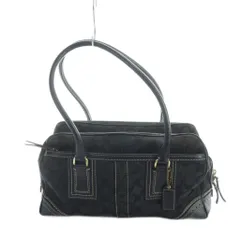 コーチ COACH 10533 トートバッグ ハンド キャンバス レザー シグネチャー 黒 ブラック ■GY11 /MQ