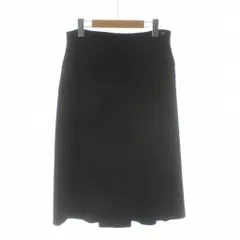 ソニア ソニアリキエル SONIA SONIA RYKIEL スカート ウール 40 黒 ブラック 無地 膝丈 スラッシュポケット /PP ■GY58