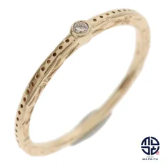 agete アガット K10YG 10金イエローゴールド ダイヤ0.01ct リング 指輪 ジュエリー アクセサリー 約7号