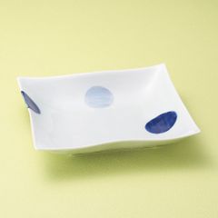 九谷青窯 八角長皿（大） 白抜丸紋 水玉模様 - メルカリ