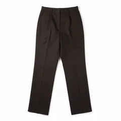 レリアン leilian パンツ ストレート サイドポケット ファスナー 裏地付き日本製 ブラウン 9サイズ 990975