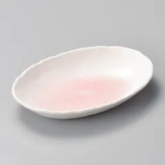 ピンク小判カレー皿