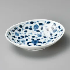 菊唐草６寸楕円深皿