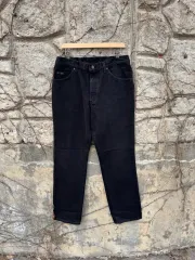 90s Lee ヴィンテージ 200 Regular ストレートフィット ブラックデニム パンツ ブラックジーン