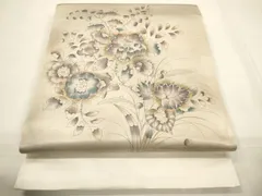 平和屋着物▼太鼓柄袋帯　辻が花　手描き　金彩　正絹　逸品　CABC3331ak