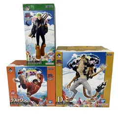 一番くじ BANDAI ワンピース 未来島エッグヘッド ラストワン賞 Dr ベガパンク&モンキー ・D・ルフィ B賞 ロロノア・ゾロ ほか3点おまとめ 未使用S10923299
