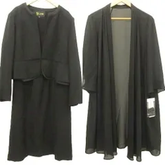 東京ソワール セレモニースーツ 3P セットアップ ワンピース ジャケット アウター ブラックフォーマル 喪服 21AR 大きいサイズ 黒 ブラック