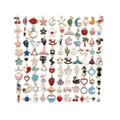 ネックレス/イヤリング/ペンダント飾り 100個セット ジュエリー DIY アクセサリーパーツ オーナメント ハンドメイド チャーム 手作り 贈り物 [YFFSFDC] 飾り物 工芸品