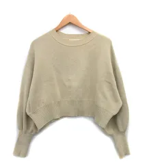 ココディール COCO DEAL ニット セーター 長袖 コットン シンプル 2 ベージュ /KT2