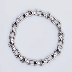 【大きめサイズ】Tiffany & Co. Rectangle & Circle Link Bracelet