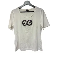  ESCADA SPORT（エスカーダ・スポーツ）レディース Tシャツ ホワイト Lサイズ ビジュー ギャル【DD135】のサムネイル