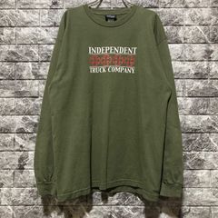 Independent 青 ロンt クロス インディペンデント90s 袖プリ - メルカリ