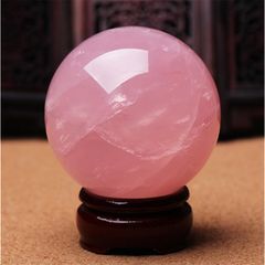 天然石 ローズクォーツ 丸玉 4cm 台座付き 《送料無料》 - メルカリ