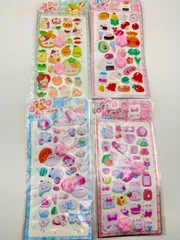 【SNSで話題】もちプニュ シール 4種セット ぷっくり スクイーズ 韓国 デコ