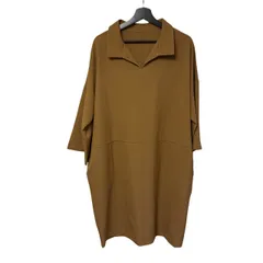  Otto（オットー）ワンピース（ロングチュニック）スキッパーカラー オーバーサイズワンピース LLサイズ マスタード【DD135】