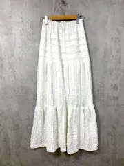 jumelle ジュメロ 定価7700円 レースシャーリング スカート sizeF/白 ■■レディース