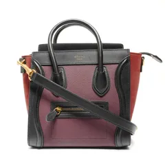 CELINE セリーヌ ハンドバッグ ラゲージナノ 2WAY ボルドー【中古】