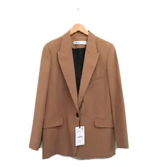 ザラ ZARA タグ付き テーパードパンツ ブレザー シンプル M ブラウン 茶 /KT19