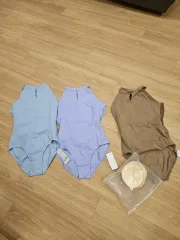 (新品) レディースバレエ ホルターネック レオタード バレエウェア XL 3枚 まとめ