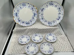 ★プレートセット 美品★NARUMI ナルミ ボーンチャイナ ミラノ 小皿 サービスプレート ディナープレート★