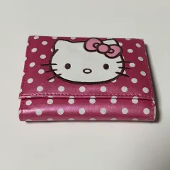 レトロ文具 レトロキティー ドット 二つ折り財布