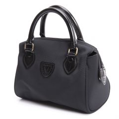 lenoma PARIS ハンドバック ミニボストン 筒型 レザー シルバー金具 
