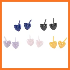 【新品】 QINGANRAN 5ペア セラミック ハート ピアス セット 金属アレルギー対応 ピアス 非金属 レディースジュエリー プレゼント