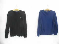  良品 フレッドペリー FRED PERRY セーター Vネック ワンポイント 2点 M レディース