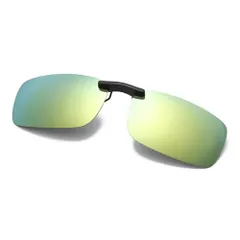 サングラス 偏光 UVカット 【メガネ拭き [ZesMark] ケース付】 眼鏡の上から クリップオン ワンタッチ装着 軽量5g