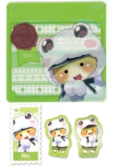 【中古】グッズセット シヴァ ジッパーバッグ＆ステッカー「一番くじ カラフルピーチ いつもの場所でまちあわせ!」 からぴち賞