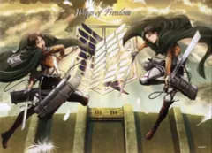 【中古】キャンバスボード・キャンバスアート リヴァイ＆エレン(自由の翼) キャンバスボード 「進撃の巨人」