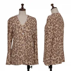 レキップ ヨシエイナバL'EQUIPE YOSHIE INABA レオパードプリントカーディガン キャメル茶Ｍ位