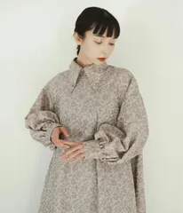 FOUFOU フーフー ロングジャガード シャツワンピース 美品 ゆったり フリーサイズ 花柄