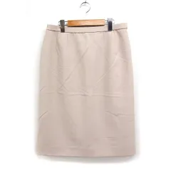 レリアン Leilian タイトスカート ひざ丈 スリット 無地 大きいサイズ 13 ベージュ /FT13