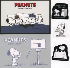 [중고] 상품 세트 스누피 & 시브링스 / 엽서 & 스티커 세트 문구 [이치 반 쿠지 PEANUTS ~SNOOPY & SIBLINGS~] G상