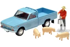 【中古】トミカ 1/64 LV-195b ダットサントラック 1500デラックス(スカイブルー) 「トミカリミテッド ヴィンテージ」 [314967]のサムネイル