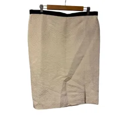  ESCADA（エスカーダ）タイト ペンシルスカート オフホワイト 42サイズ  上品【DD135】のサムネイル