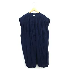 アーバンリサーチ ドアーズ URBAN RESEARCH DOORS シャツワンピ ワンピース ロング フレア フレンチスリーブ 半袖 ネイビー 紺 /TT