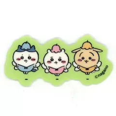 【中古】食玩 ステッカー・シール ちいかわ＆ハチワレ＆うさぎ(グリーン) 「ちいかわ ダイカットステッカー付きグミ」