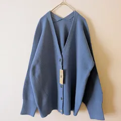 SN by style note　畦編みVネックカーディガン　大きいサイズ　3L リブニット　レディース トップス カーディガン 羽織  春　ブルー