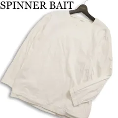 SPINNER BAIT スピナーベイト 通年★ 長袖 カットソー ロンTシャツ Sz.44 メンズ 白 日本製のサムネイル