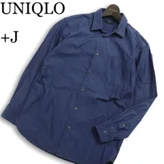 UNIQLO +J ユニクロ × ジルサンダー 通年★ 長袖 スーピマコットン レギュラーフィット シャツ Sz.S メンズ ネイビー