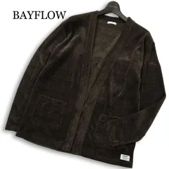BAYFLOW ベイフロー 秋冬★ モール ニット カーディガン ガウン 羽織り Sz.3 メンズ