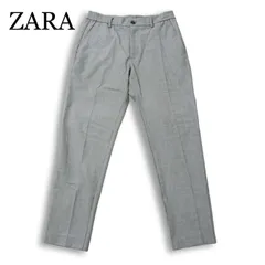 ZARA ザラ マン 現行タグ★ 通年 ストレッチ スラックス テーパード パンツ Sz.31 メンズ 灰 グレー