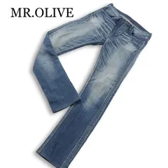 MR.OLIVE ミスターオリーブ 通年 USED加工★ ストレッチ スリム スキニー デニム パンツ ジーンズ Sz.S メンズ 日本製のサムネイル