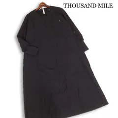 THOUSAND MILE サウザンドマイル フリークスストア別注♪ ウエストドローコード 長袖 ロング ワンピース Sz.F レディース 黒