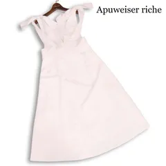 Apuweiser riche アプワイザー リッシェ リボン♪ ジャンパースカート ロング ワンピース ドレス Sz.1 レディース 白