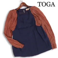 OGA トーガ PULLA ARCHIVES プルラ アーカイブス ドット スリーブ♪ キュプラ ブラウス トップス Sz.1　レディースのサムネイル
